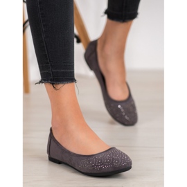 Diamantique Klasická baletka s krystaly šedá 1