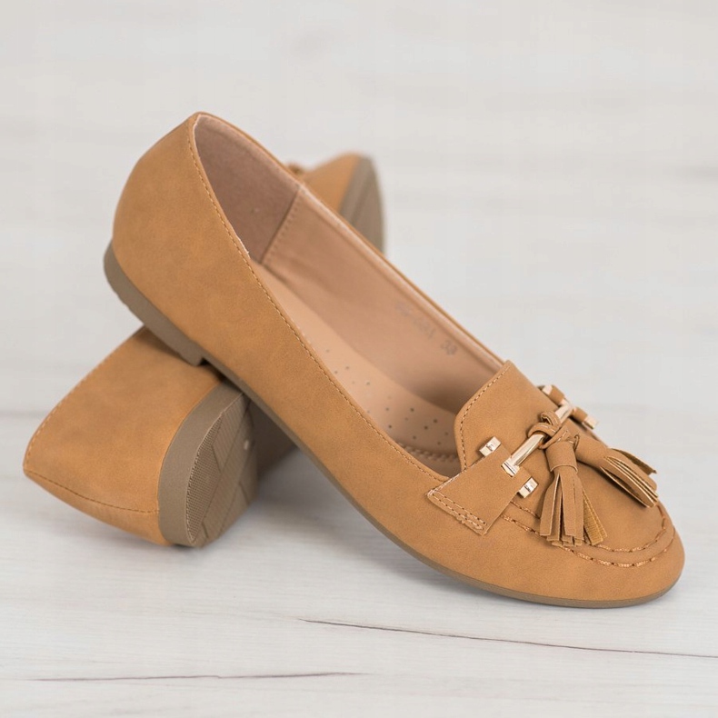 Nio Nio Elegantní mokasíny s třásněmi hnědý 1