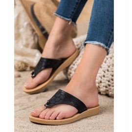 Kylie Pantofle S Prolamovaným Vzorem černý 1