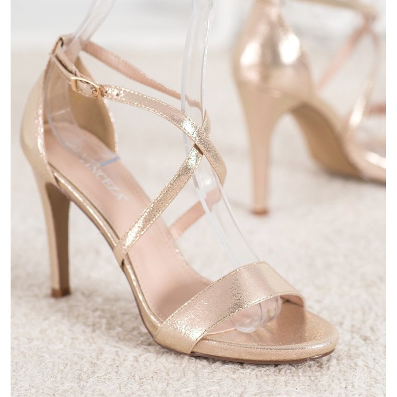 Vinceza Sexy zlaté podpatky zlatý 1