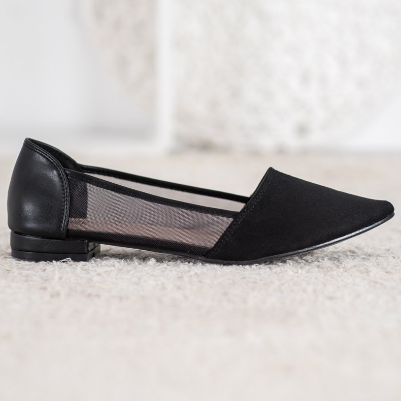 Evento Černé balerínky se síťovinou černá 1 Evento Černé balerínky se síťovinou černá 1