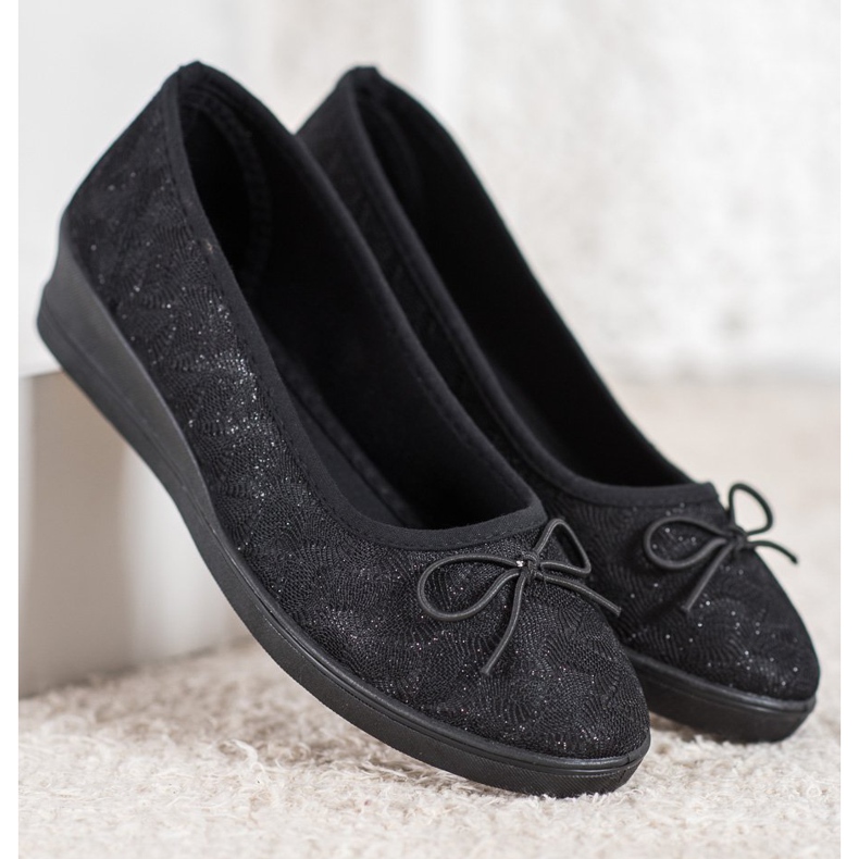 Evento Třpytivé lodičky Vinceza černá 1