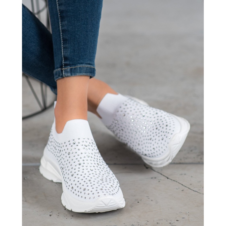 Renda Bílé tenisky s krystaly bílý 1