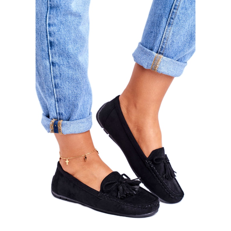 EVE Dámské mokasíny semišové 20PB35-2003 Black Donna Mia černý 1