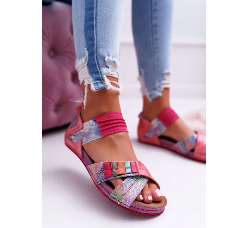 Dámské sandály Maciejka Pink 03375 Leather růžový vícebarevný 2