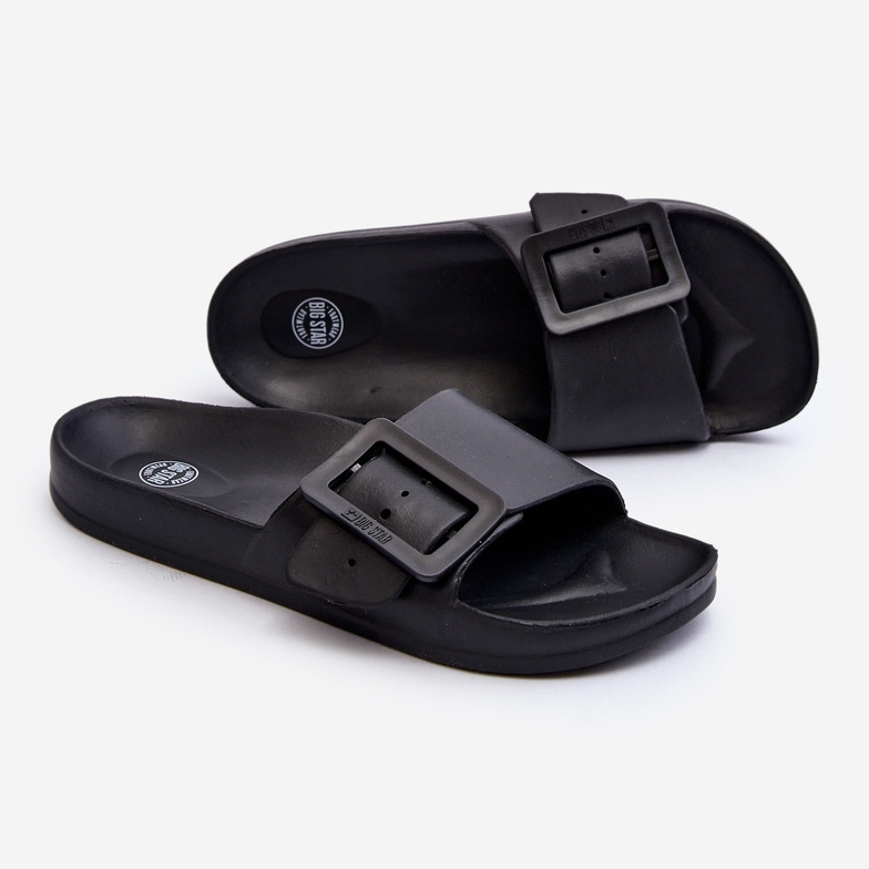 Dámské pantofle Big Star s přezkou černé FF274A389 černá 2