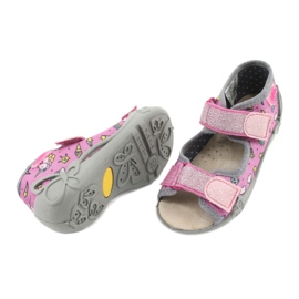 Befado žluté dětské boty 342P010 růžový šedá vícebarevný 3