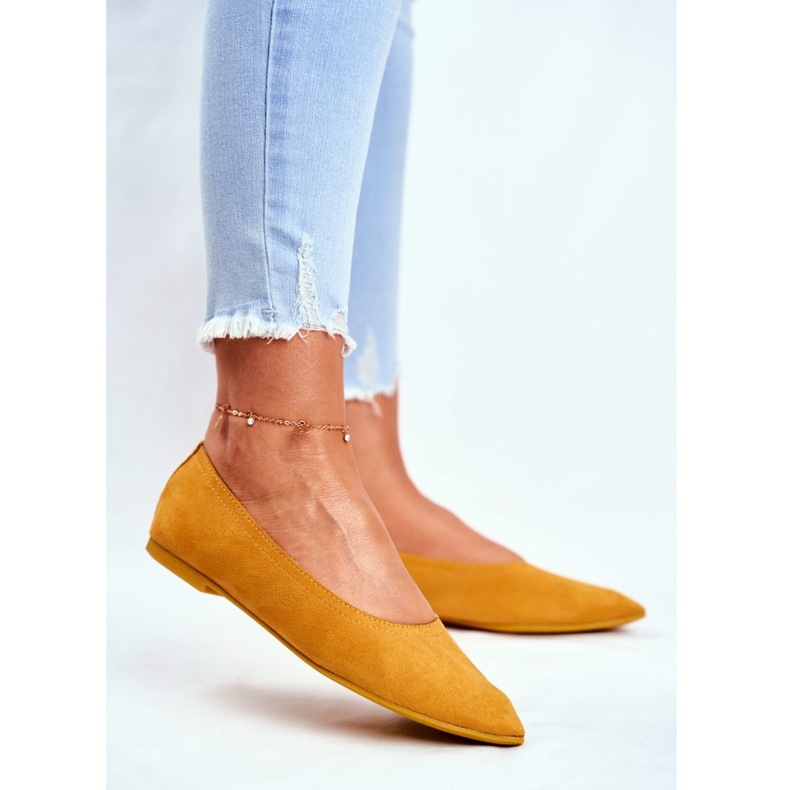 PS1 Dámské balerínky Eco-Suede Yellow Bellissima žlutá 2