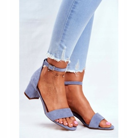 Dámské sandály Eco-semiš Sergio Leone Blue SK839 modrý 1