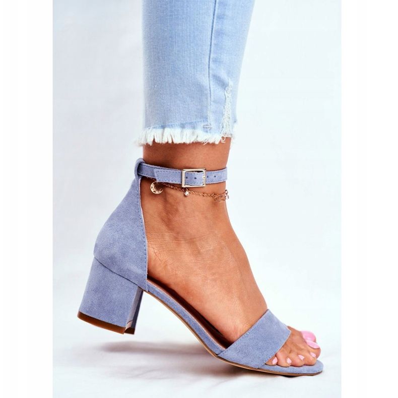 Dámské sandály Eco-semiš Sergio Leone Blue SK839 modrý 2