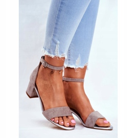 Dámské sandály Eco-Suede Sergio Leone Grey SK839 šedá 1