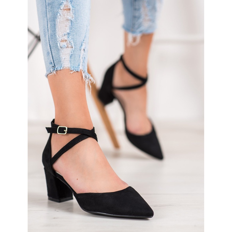 Evento Semišové lodičky černý 1