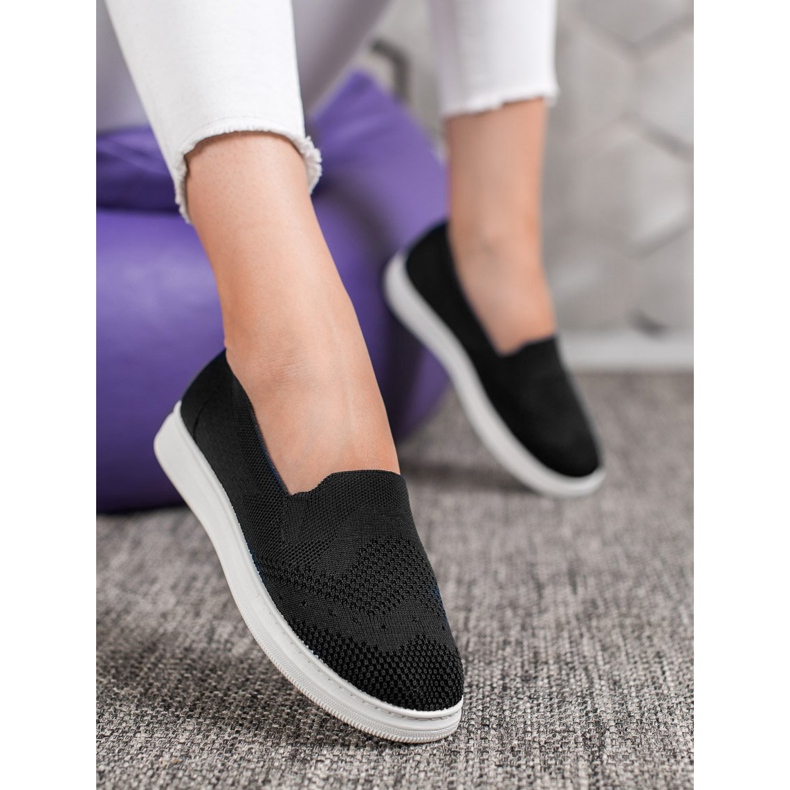 Via Giulia  Slipony na platformě černá 1