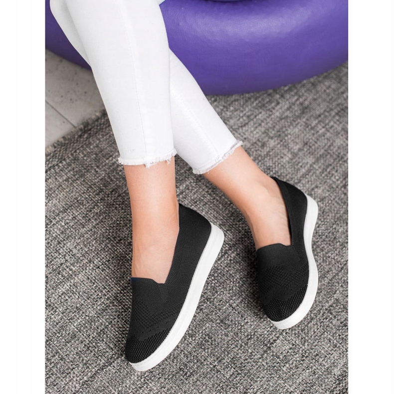 Via Giulia  Slipony na platformě černá 2