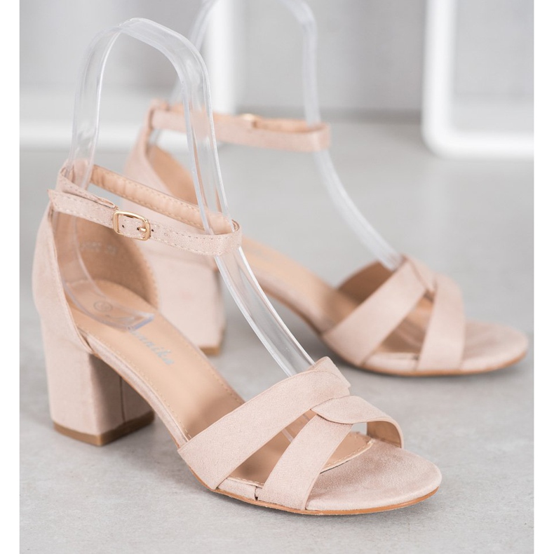 Mannika Semišové sandály hnědý 2