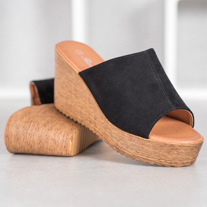 Renda Sandály na vysokém podpatku černá 1