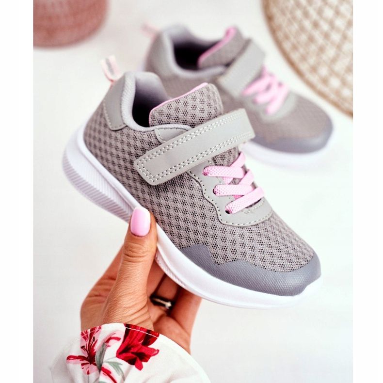 EVE Sportovní dětské boty se suchým zipem Mirabell šedá 2