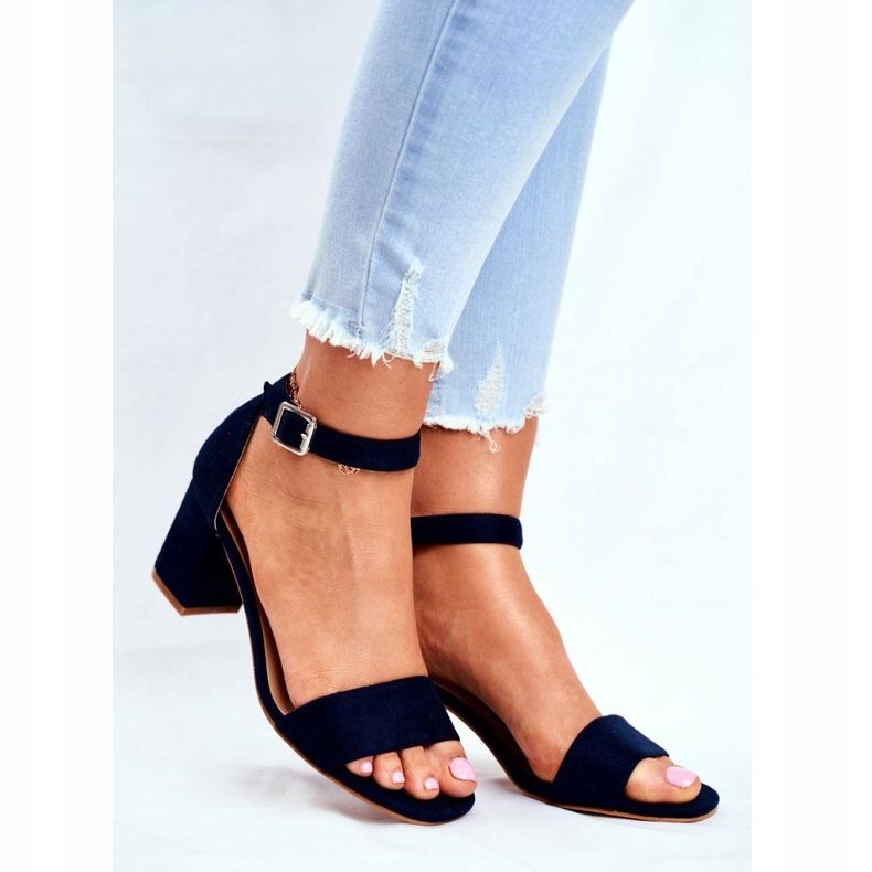 Vinceza Dámské semišové sandály Navy Blue stále více! námořnická modř 1