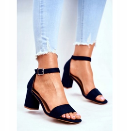 Vinceza Dámské semišové sandály Navy Blue stále více! námořnická modř 2