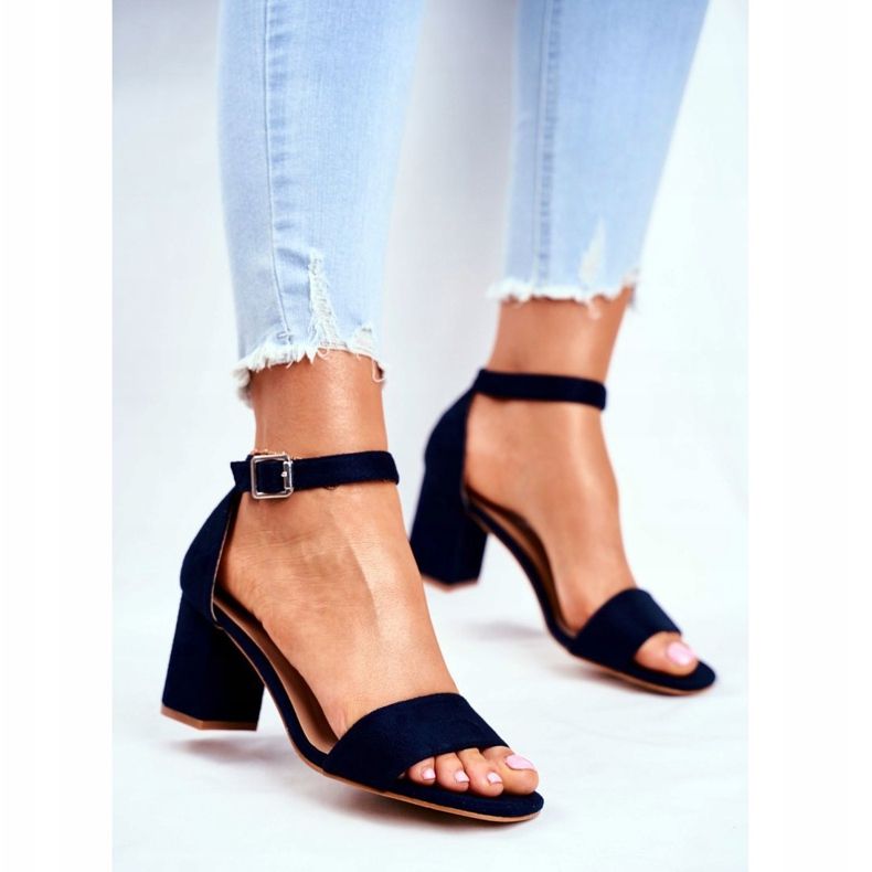 Vinceza Dámské semišové sandály Navy Blue stále více! námořnická modrá 2