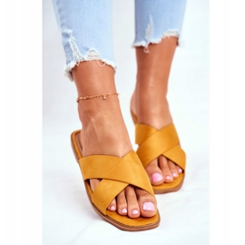 Dámské pantofle, pruhy, žluté Filipíny žlutá 2 Dámské pantofle, pruhy, žluté Filipíny žlutá 2