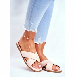 Dámské pantofle, popruhy, cross béžové Filipíny béžový 1 Dámské pantofle, popruhy, cross béžové Filipíny béžový 1