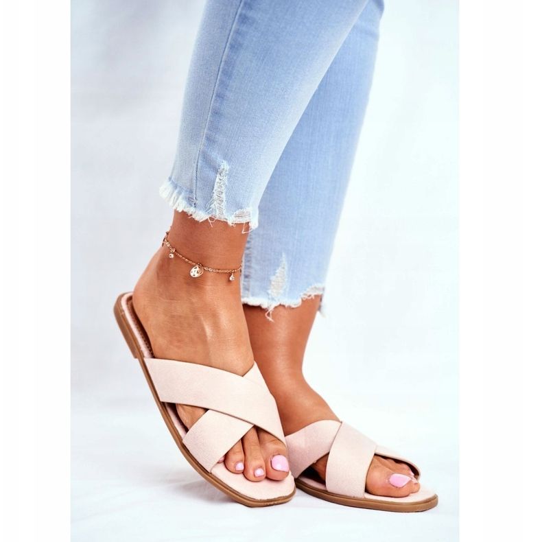 Dámské pantofle, popruhy, cross béžové Filipíny béžový 1 Dámské pantofle, popruhy, cross béžové Filipíny béžový 1