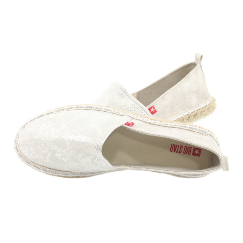 Big Star Espadrilky velké hvězdy 274A514 stříbro šedá 6