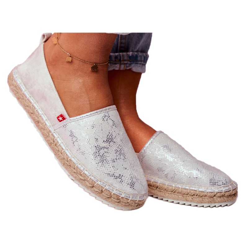Big Star Espadrilky velké hvězdy 274A514 stříbro šedá 2