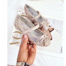 S.Barski Prolamované balerínky se suchým zipem Barski Remtro hnědý vícebarevný 1 S.Barski Prolamované balerínky se suchým zipem Barski Remtro hnědý vícebarevný 1