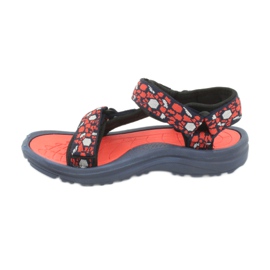 Sandály American Club 8122 pěnová vložka námořnická modrá oranžový 1