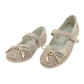 S.Barski Prolamované balerínky se suchým zipem Barski Remtro hnědý vícebarevný 3