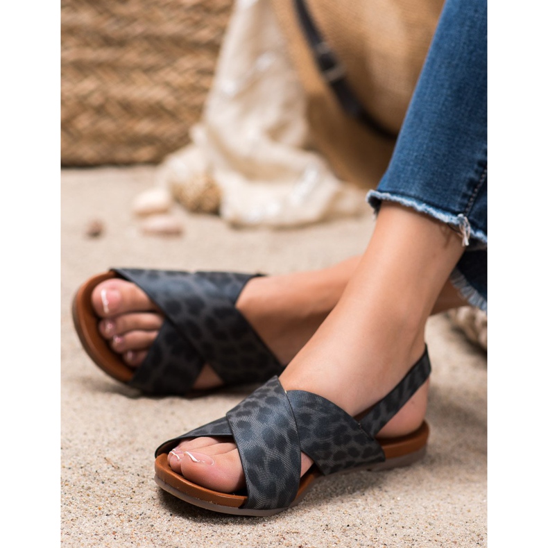 Kylie Skvrnité sandály černý 1