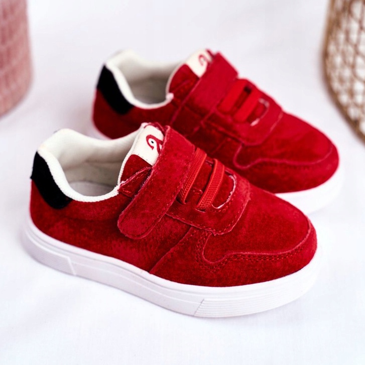 Apawwa Dětské tenisky semišový suchý zip Red Trelmo červený červený 2