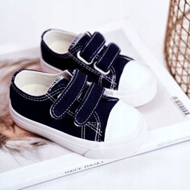 Apawwa Dětské tenisky Navy Blue Fanot se suchým zipem námořnická modř 2