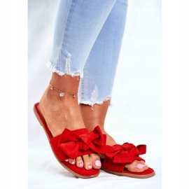Dámské pantofle Malajsie s červenými mašlemi červené 1 Dámské pantofle Malajsie s červenými mašlemi červené 1