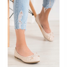 Diamantique Prošívané balerínky béžový 1
