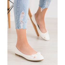 Diamantique Klasické bílé balerínky bílý 1