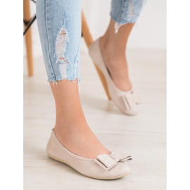 Bona Stylová baletka s mašlí hnědý 2