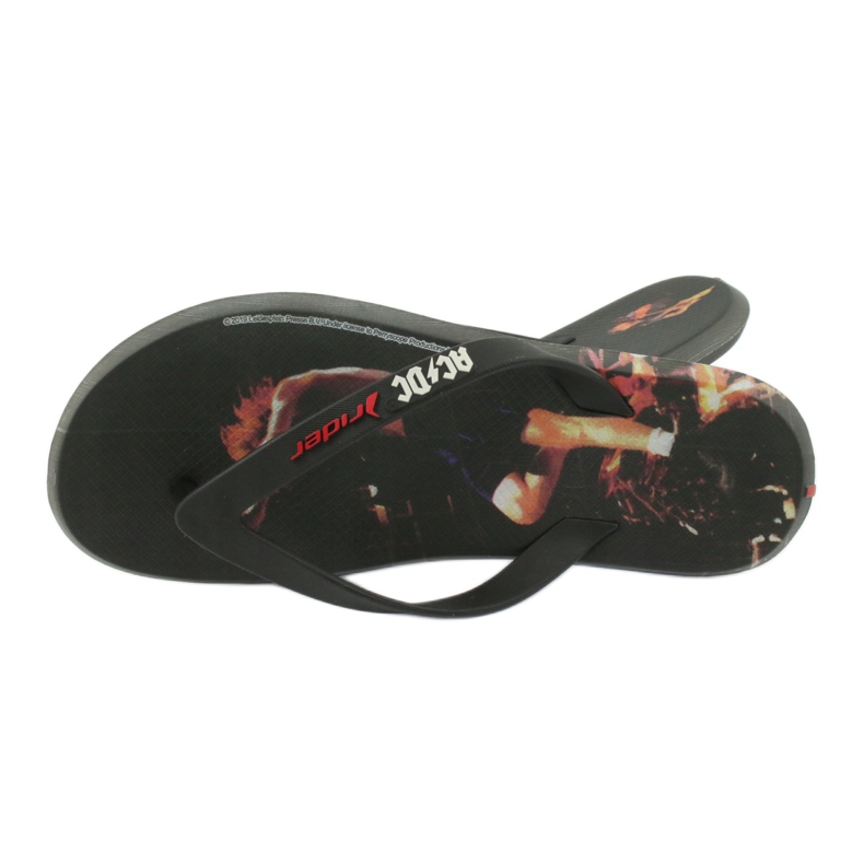 Žabky RIDER 82799 ACDC THONG AD men BRAZÍLIE černý vícebarevný 3