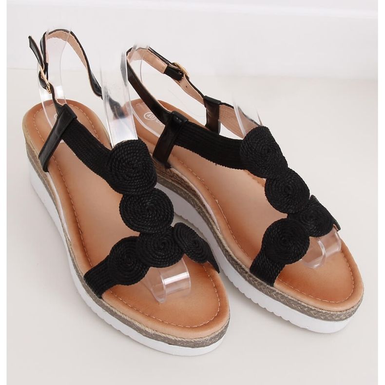 Černé dámské sandály L6628 Black černá 1