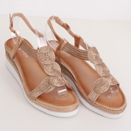 Dámské šampaňské sandály L6628 Champagne vícebarevný 1 Dámské šampaňské sandály L6628 Champagne vícebarevný 1