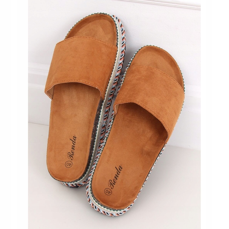 Dámské pantofle Camel BQ-50 Camel hnědý 1