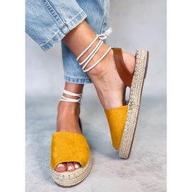 Dámské medové espadrilky LL908 žluté žluť 1