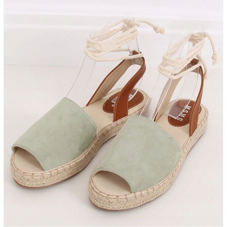Dámské akvamarínové espadrilky LL908 zelené zelený 2