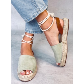 Dámské akvamarínové espadrilky LL908 zelené zelený 1
