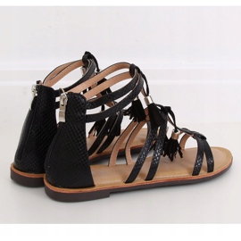 Černé boho sandály JN806 Black černý 1