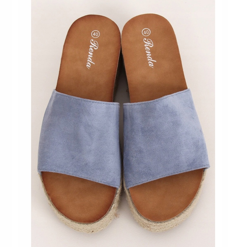 Modré pantofle espadrilky 10-215 Blue modrý 2