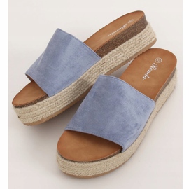 Modré pantofle espadrilky 10-215 Blue modrý 1