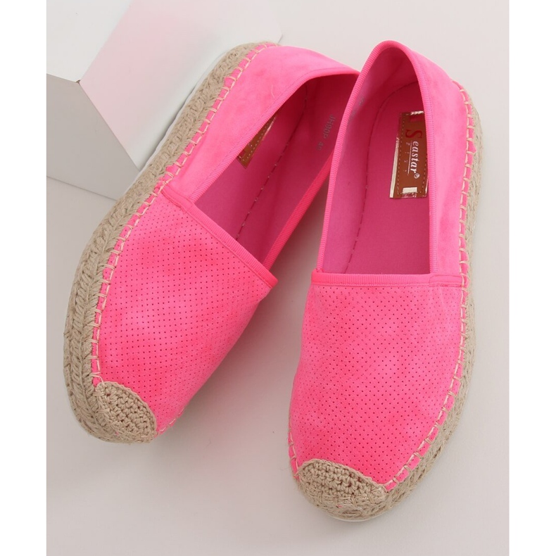 Růžové espadrilky JH90P Flu Fuchsia růžový 1 Růžové espadrilky JH90P Flu Fuchsia růžový 1